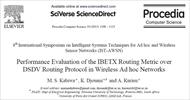 مقاله ترجمه شده ارزیابی عملکرد متریک های مسیریابی IBETX بر روی پروتکل های مسیریابی DSDV در